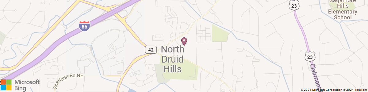 North Druid Hills map