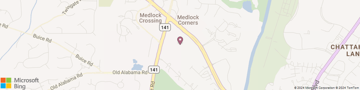 Johns Creek State St and 141 map